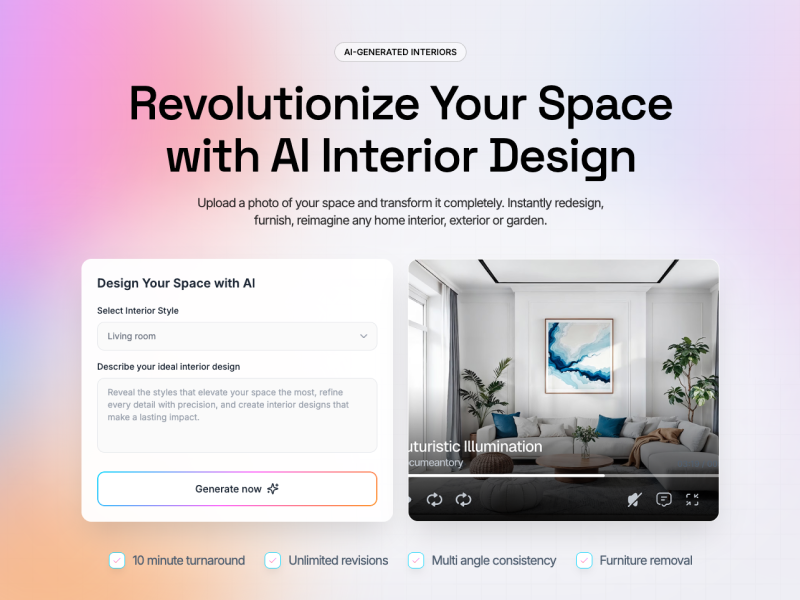 AI Interior Generator Header